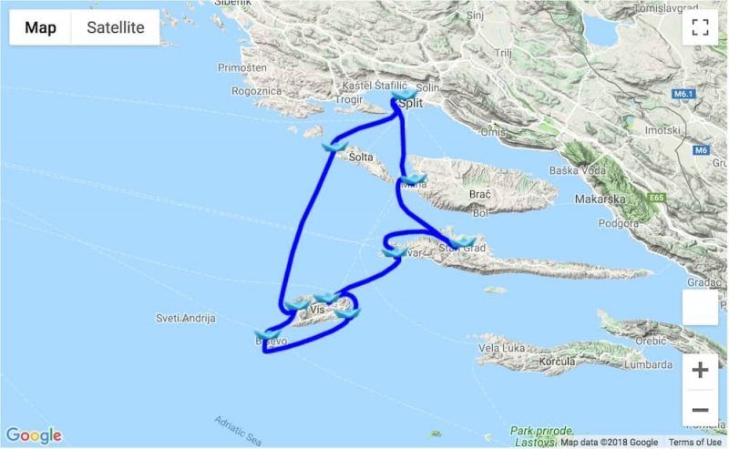 split to hvar catamaran cost